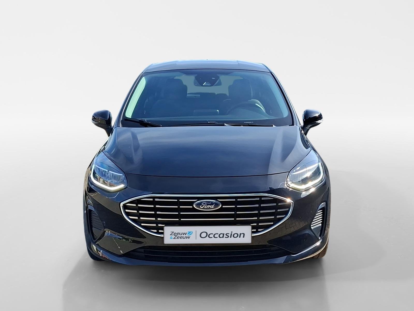 Ford Fiesta 1.0 EcoBoost Hybrid Titanium | Stoel- stuur en v, Auto's, Voorwielaandrijving, 12 maanden, Gebruikt, Euro 6