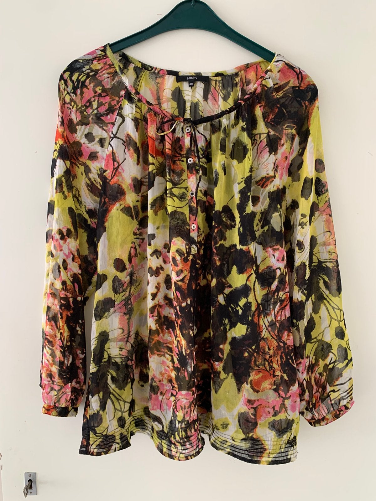 Voile tuniek van Bonita maat 48, Ophalen of Verzenden, Zo goed als nieuw, Blouse of Tuniek