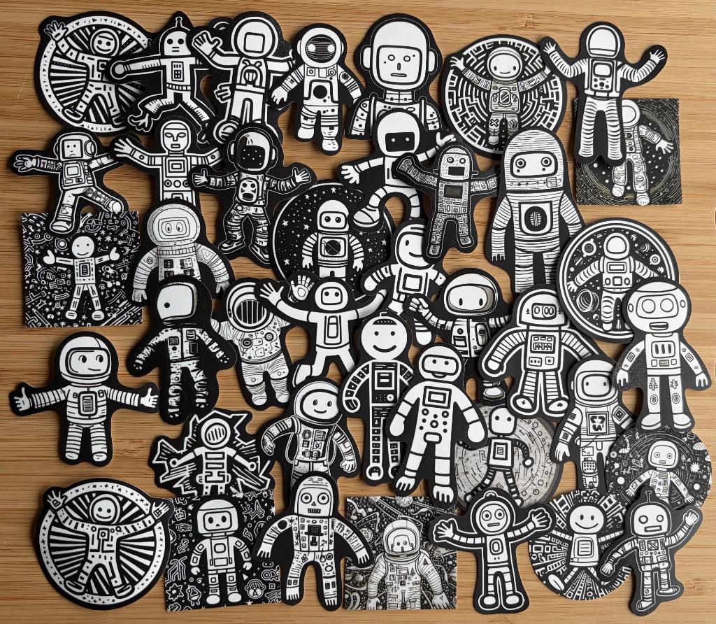 Astronaut stickers, Verzenden, Nieuw, Meerdere stickers