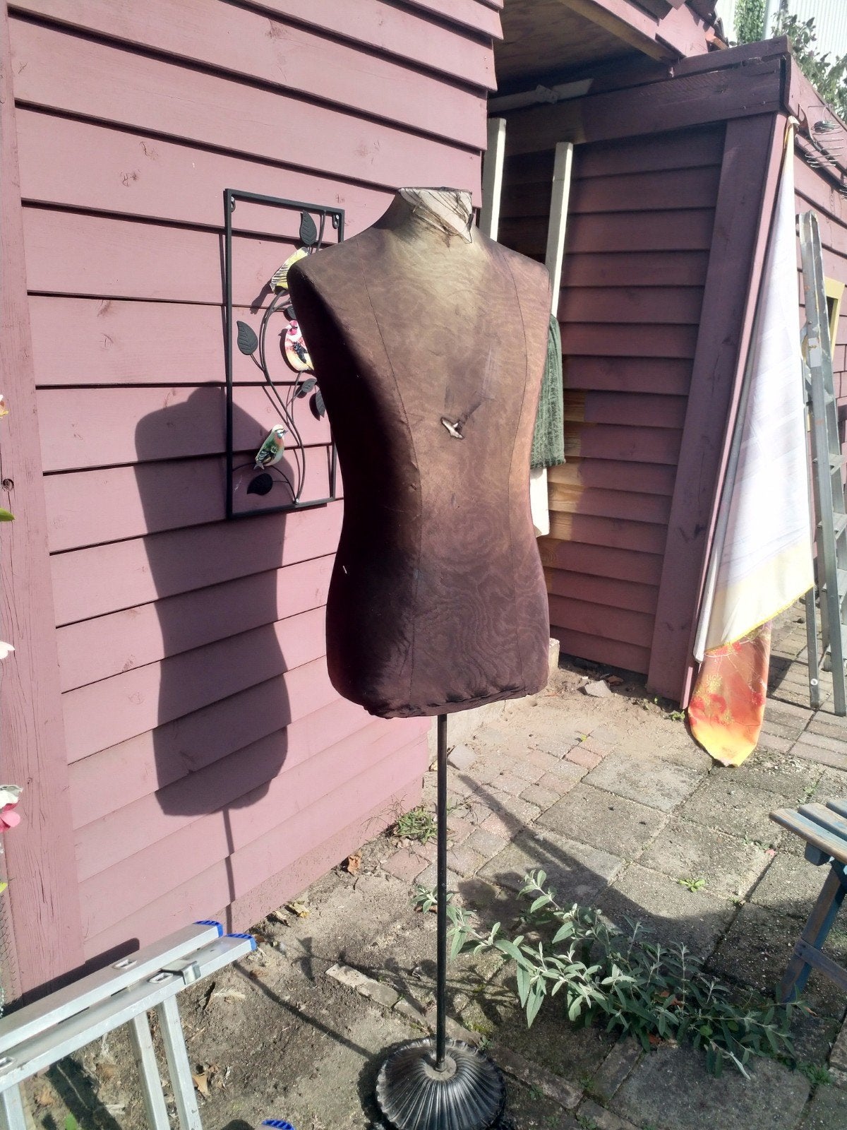 Antieke paspop met metalen voet - 160cm, Ophalen of Verzenden