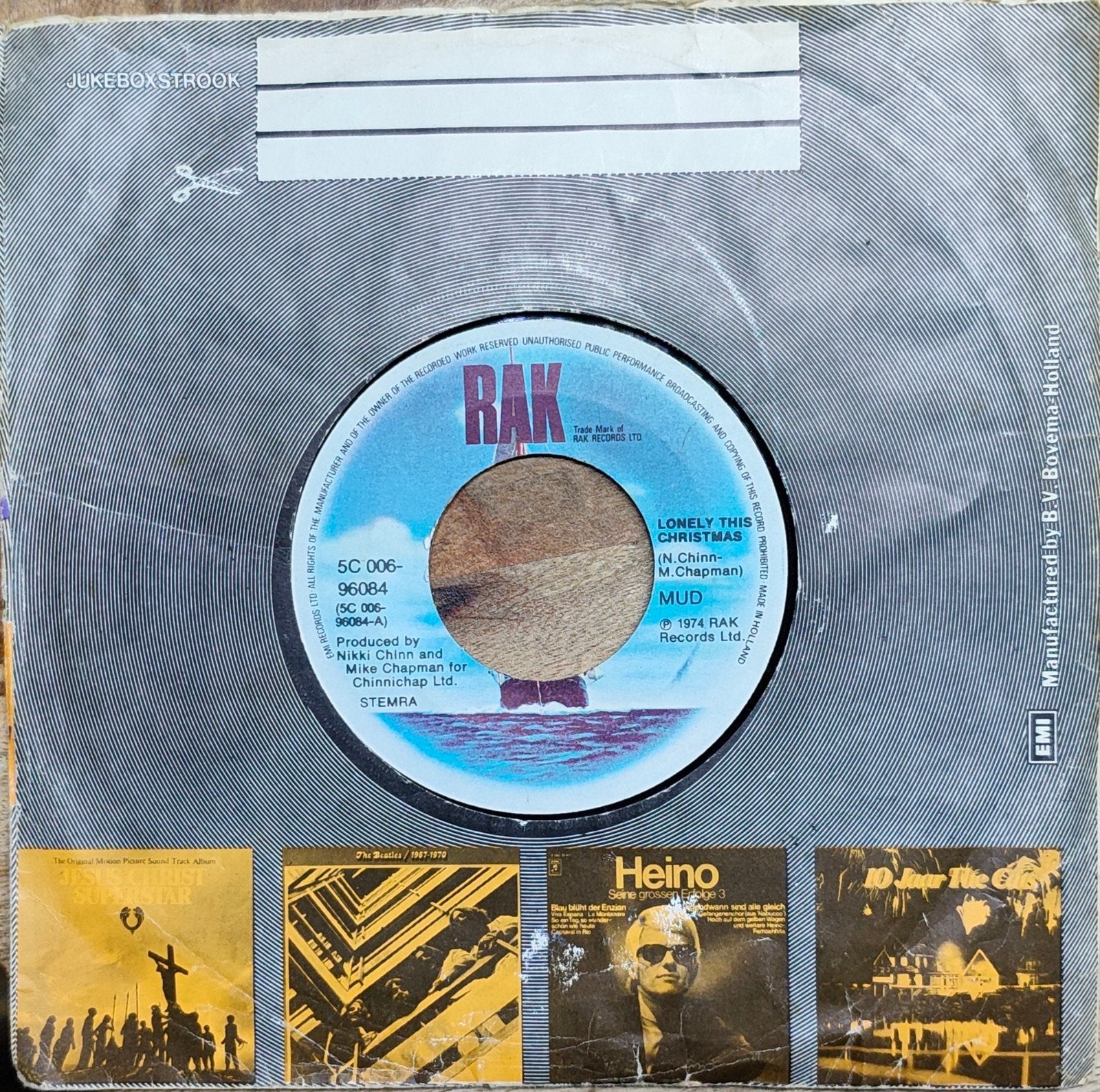 Mud - Lonely This Christmas (Vinyl Single), Gebruikt, Originele persing, 7 inch, Ophalen of Verzenden