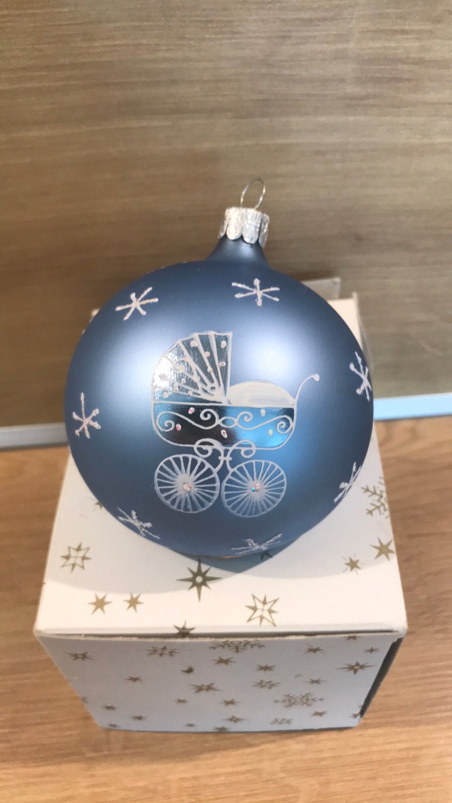 Blauwe baby’s eerste kerstbal, Diversen, Kerst, Zo goed als nieuw, Ophalen of Verzenden