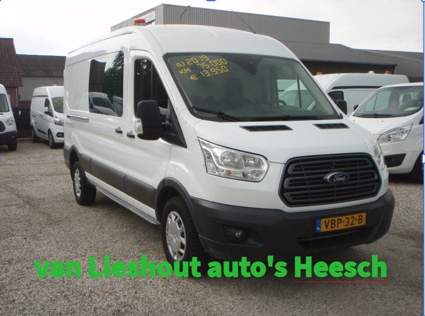 Ford Transit 350 L3 RWD Trend Trekhaak 75764 km bj 19, Auto's, Stof, 4 cilinders, 2800 kg, Wit