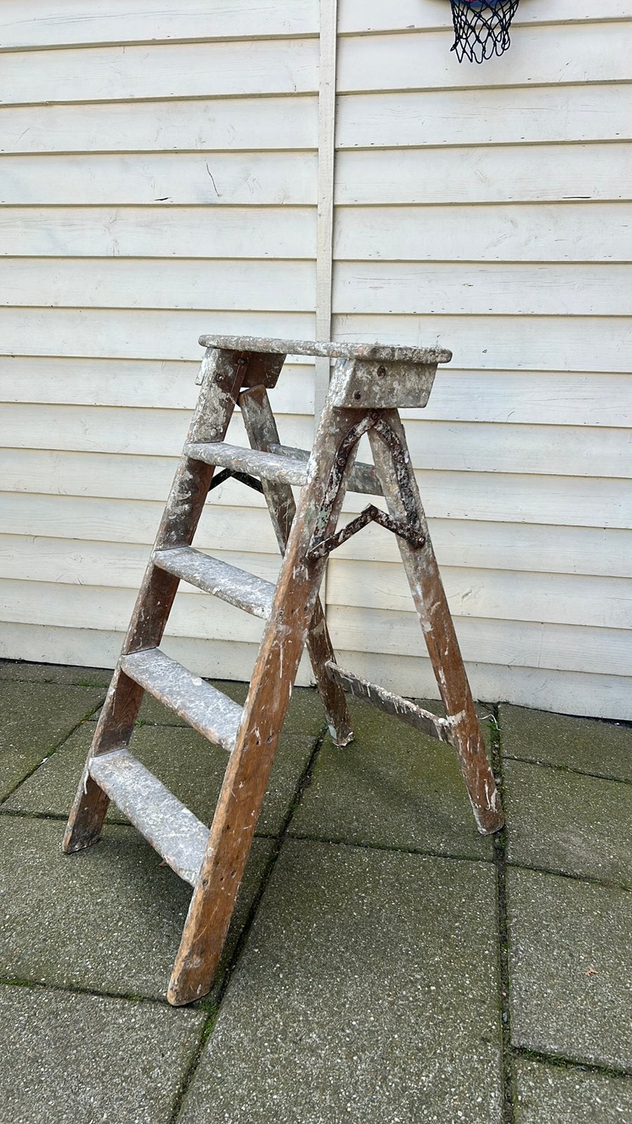Antieke Schilderstrap hout/ oude schilderstrap, Ophalen