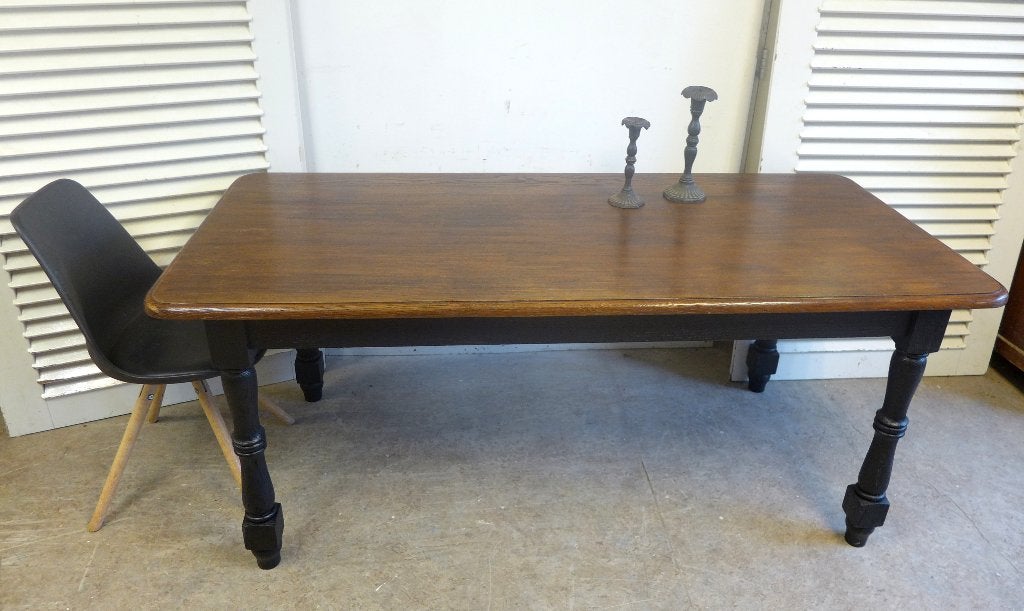mooie landelijke eiken eettafel 185 bij 84 cm, Huis en Inrichting, Tafels | Eettafels, Ophalen, Landelijk rustiek, 50 tot 100 cm