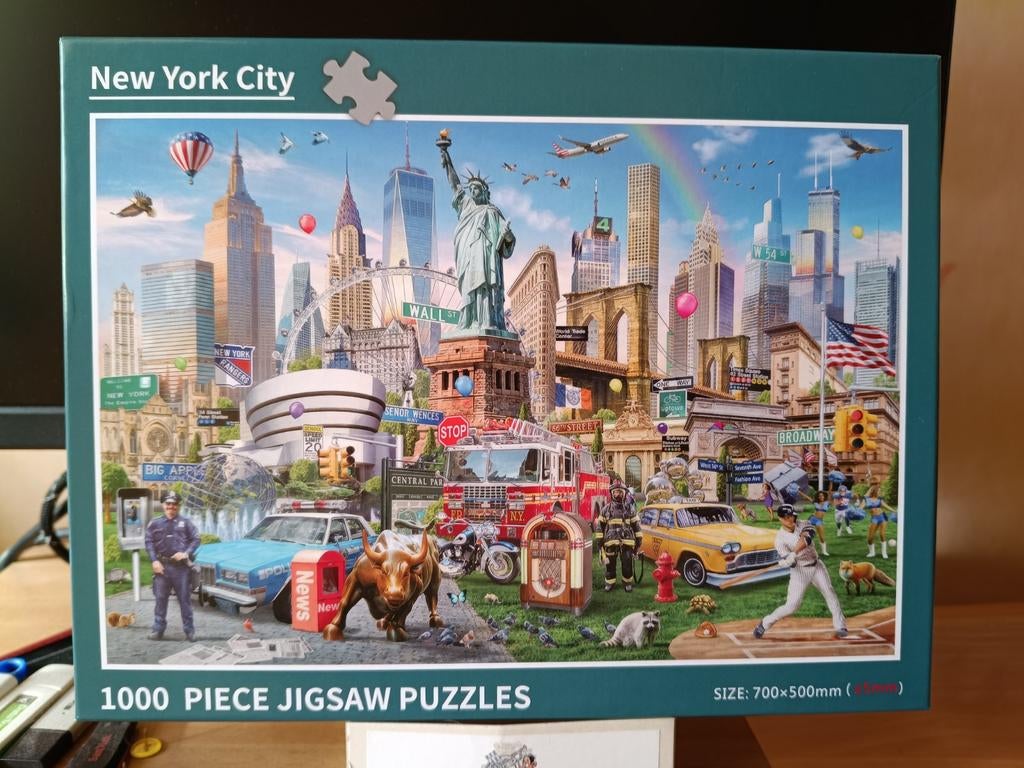 New york city 1000 stukjes Jigsaw puzzel, Ophalen of Verzenden, 500 t/m 1500 stukjes, Zo goed als nieuw