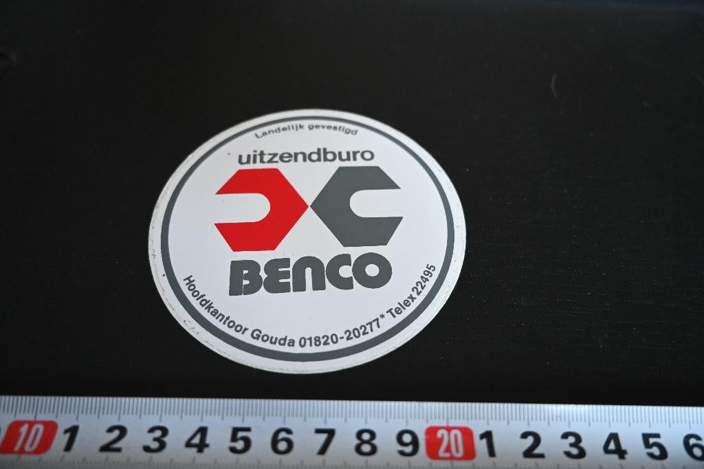sticker Gouda Uitzendburo BENCO landelijk gevestigd, Verzamelen, Stickers, Zo goed als nieuw, Ophalen