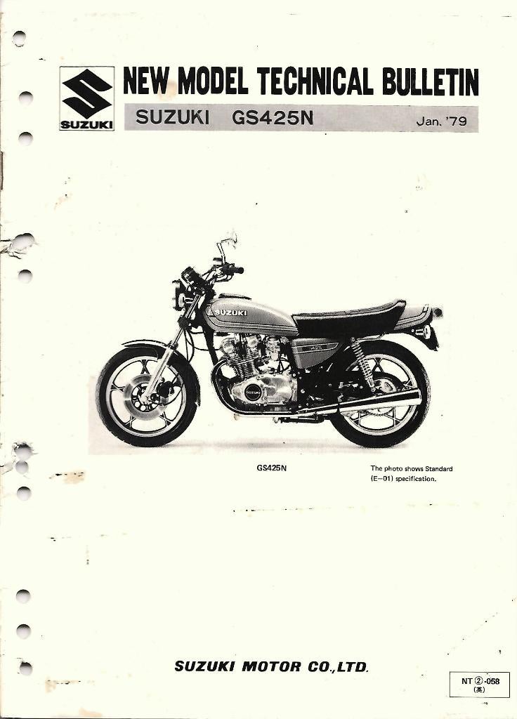 Suzuki GS425 N Technical bulletin 1979 (8002z) motor, Ophalen of Verzenden, Suzuki
