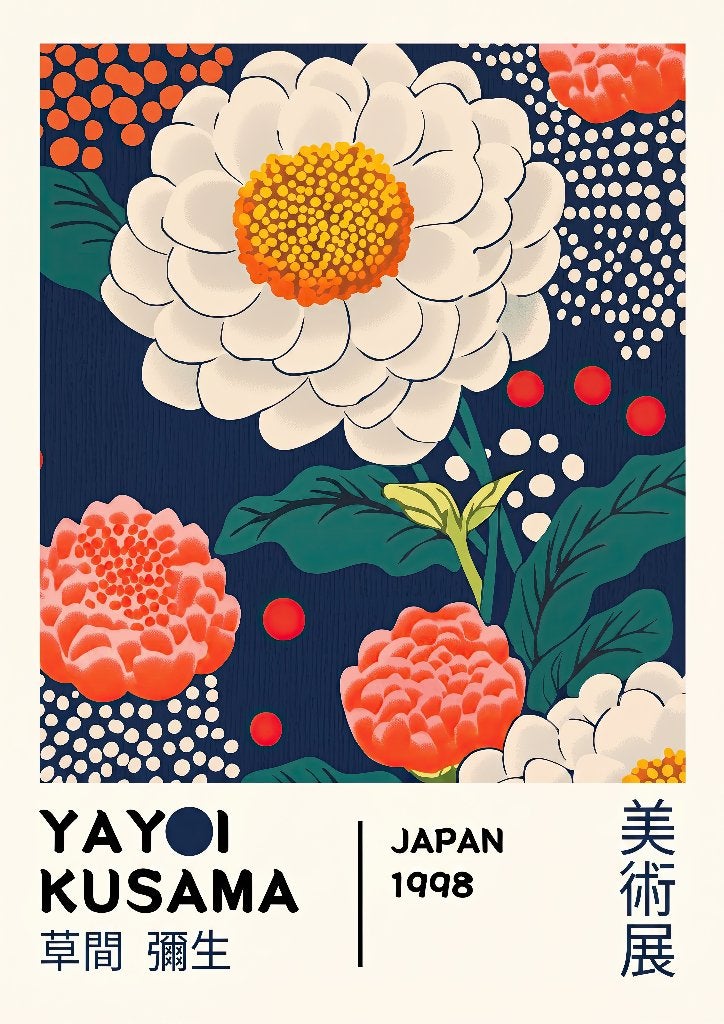 Affiche Yayoi Kusama Japans: 草間 彌生, Ophalen of Verzenden
