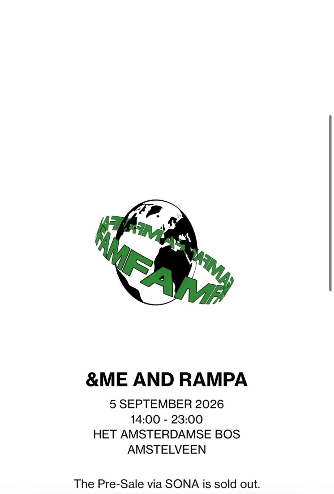 &Me and Rampa festival Amsterdam VIP 21+, Tickets en Kaartjes, Twee personen