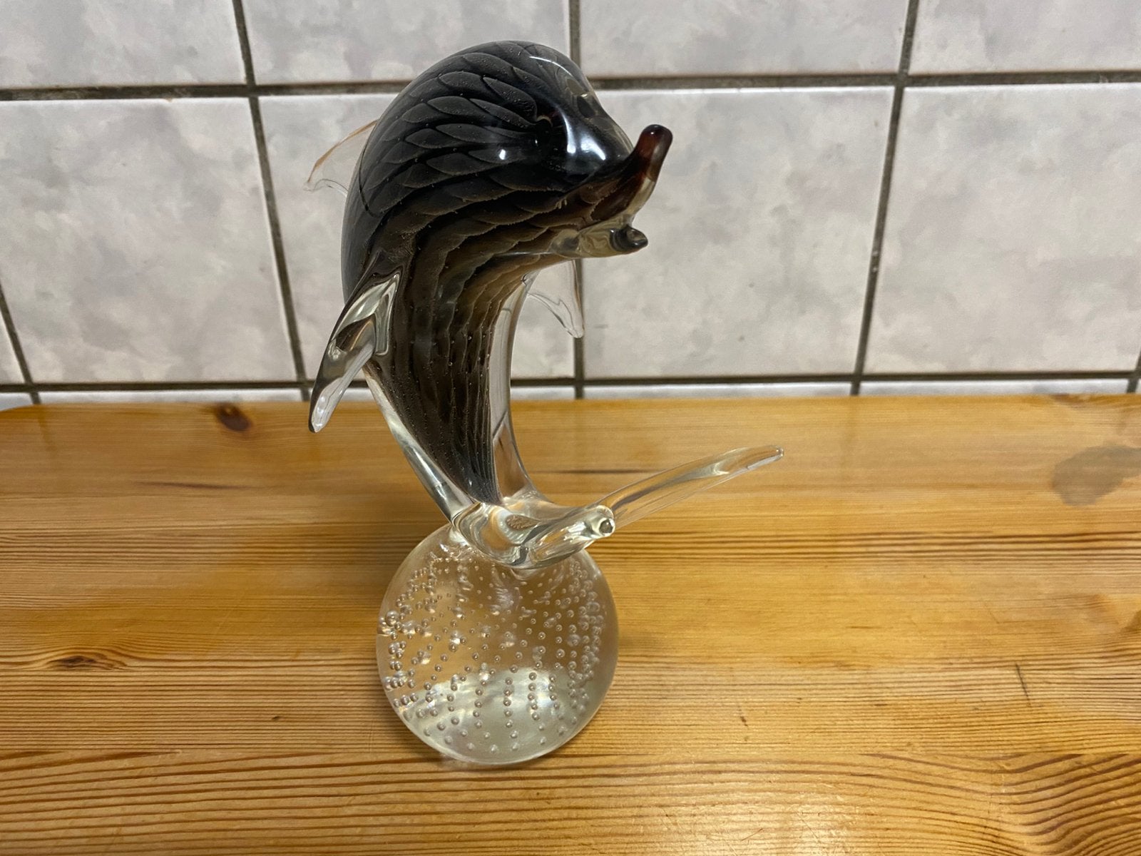 Murano glas dolfijn 21 cm vaste prijs 49 euro, Antiek en Kunst, Ophalen of Verzenden