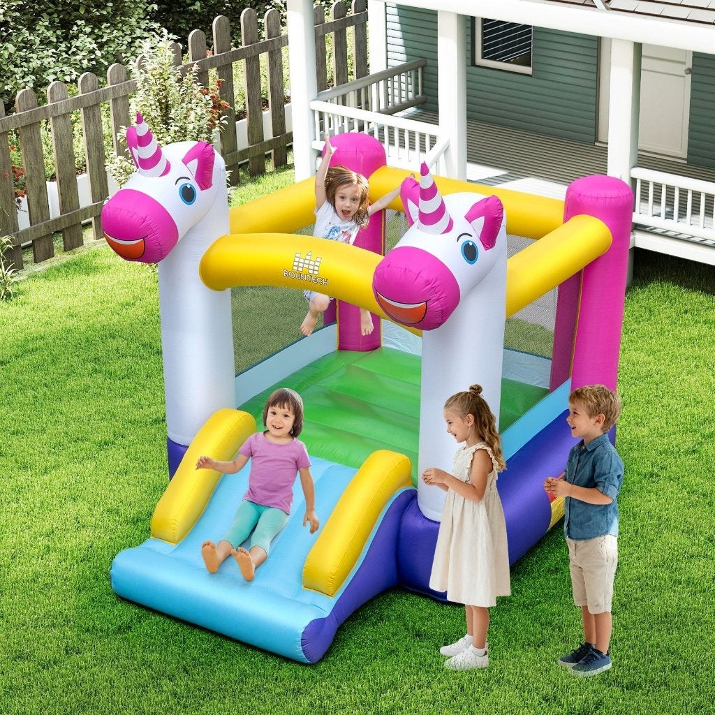 Springkussen, Springkasteel, Met glijbaan, Meerkleurig, Ophalen of Verzenden, Zo goed als nieuw, Overige