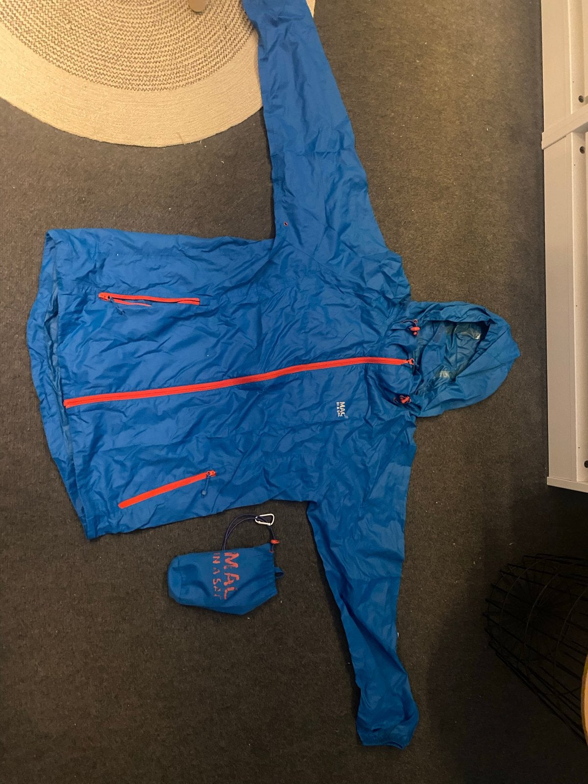Mac in a Sac regenjas blauw maat S - Zo goed als nieuw, Ophalen of Verzenden, Zo goed als nieuw, Regenjas, Kinderen
