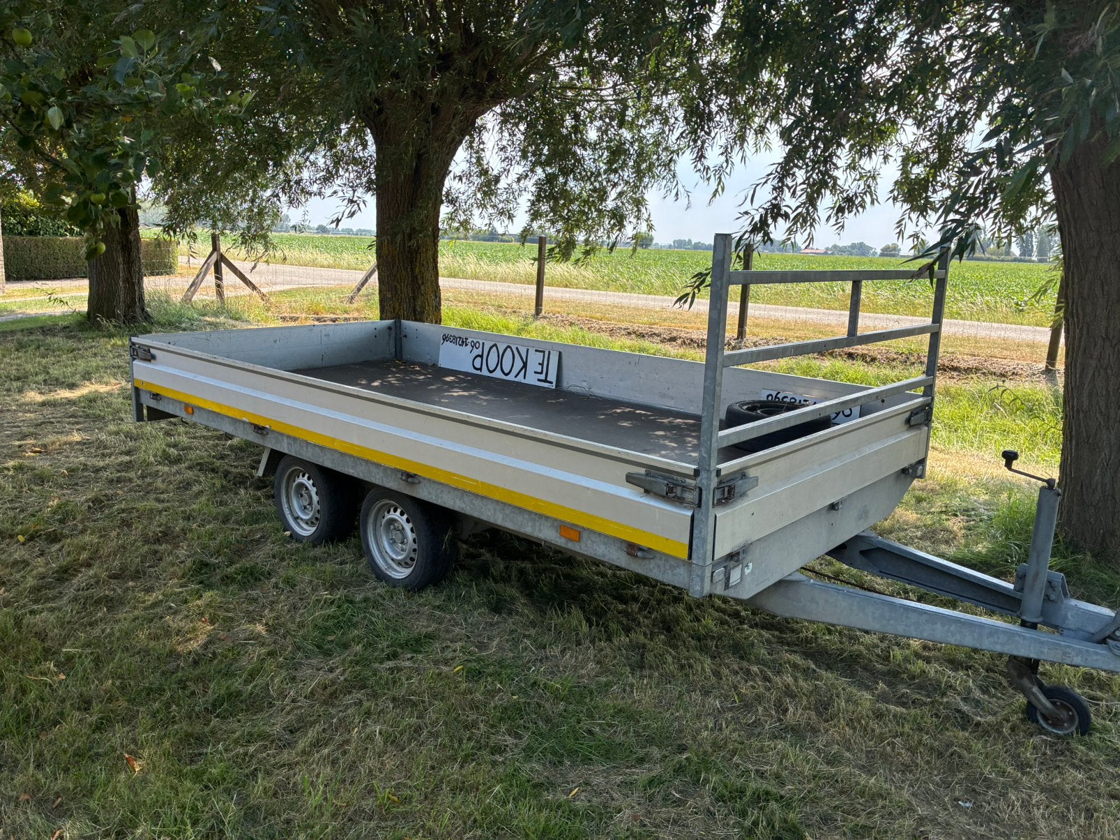 Hapert plateauwagen (4x2 mtr), Auto diversen, Aanhangers en Bagagewagens, Ophalen, Gebruikt
