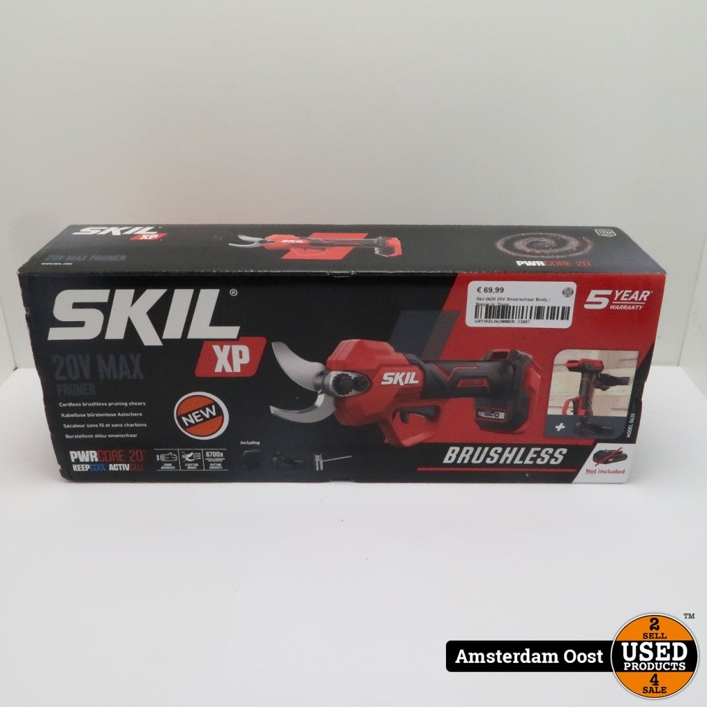 Skil 0620 20V Snoeischaar Body | Nieuw in  Doos, Skil, Gebruikt, Support@skil.com, 1000 Muirfield Drive, Suite 300, 
Schaumburg, IL 60173
USA