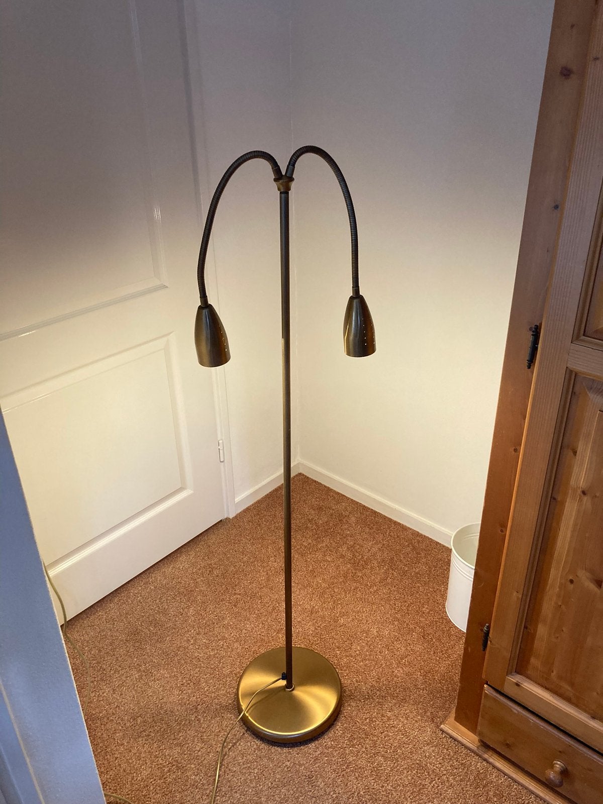 Staande leeslamp, Huis en Inrichting, Lampen | Vloerlampen, Ophalen, Gebruikt, 100 tot 150 cm, E14 (klein)