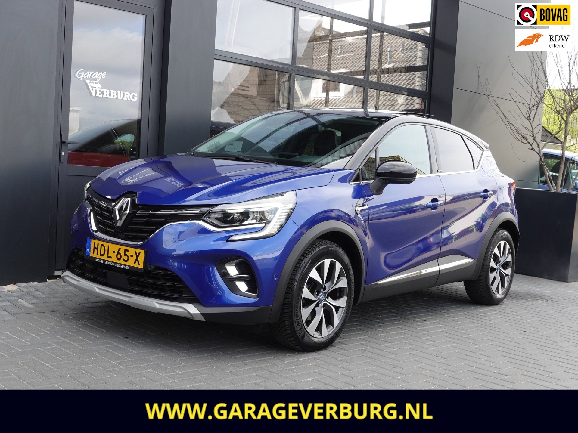 Renault Captur 1.6 E-Tech Plug-in Hybrid 160 Edition One (Na, Auto's, Renault, Gebruikt, 4 cilinders, Blauw, Plug-in hybride