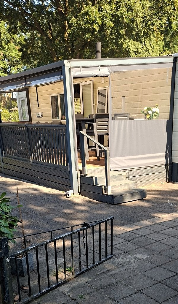 Recreatie chalet te koop op recreatiepark Sandberghe in Uden, Wasmachine, In bos, Recreatiepark