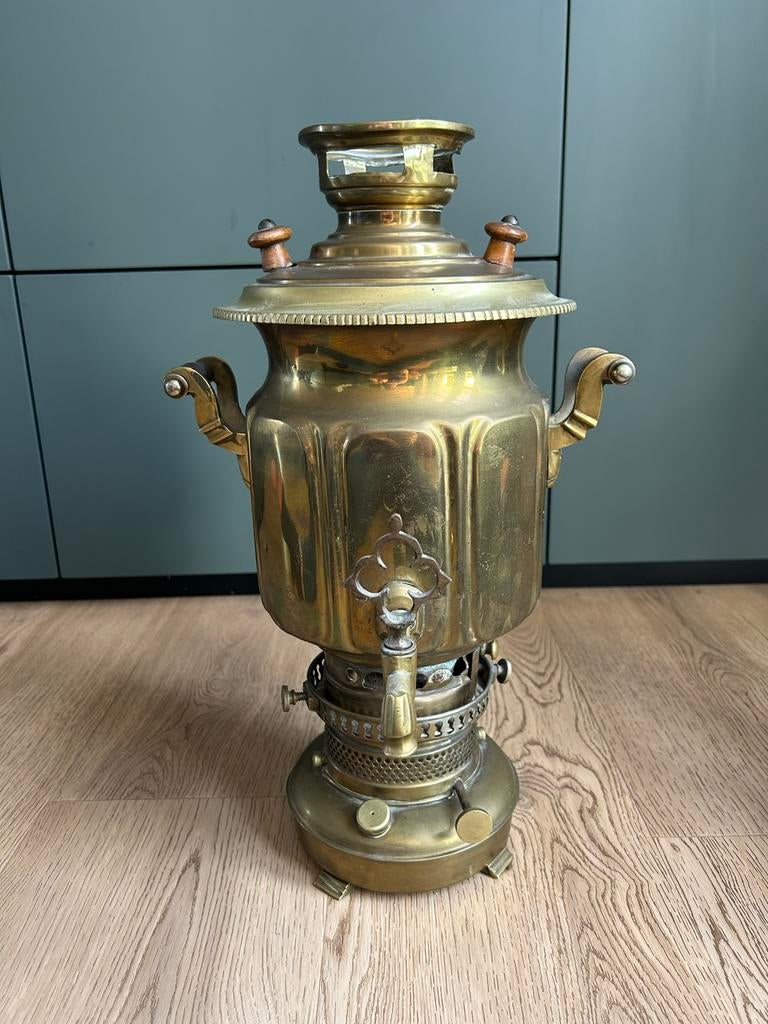 Antieke Messing Samovar - Traditionele Russische Theemaker, Verzenden