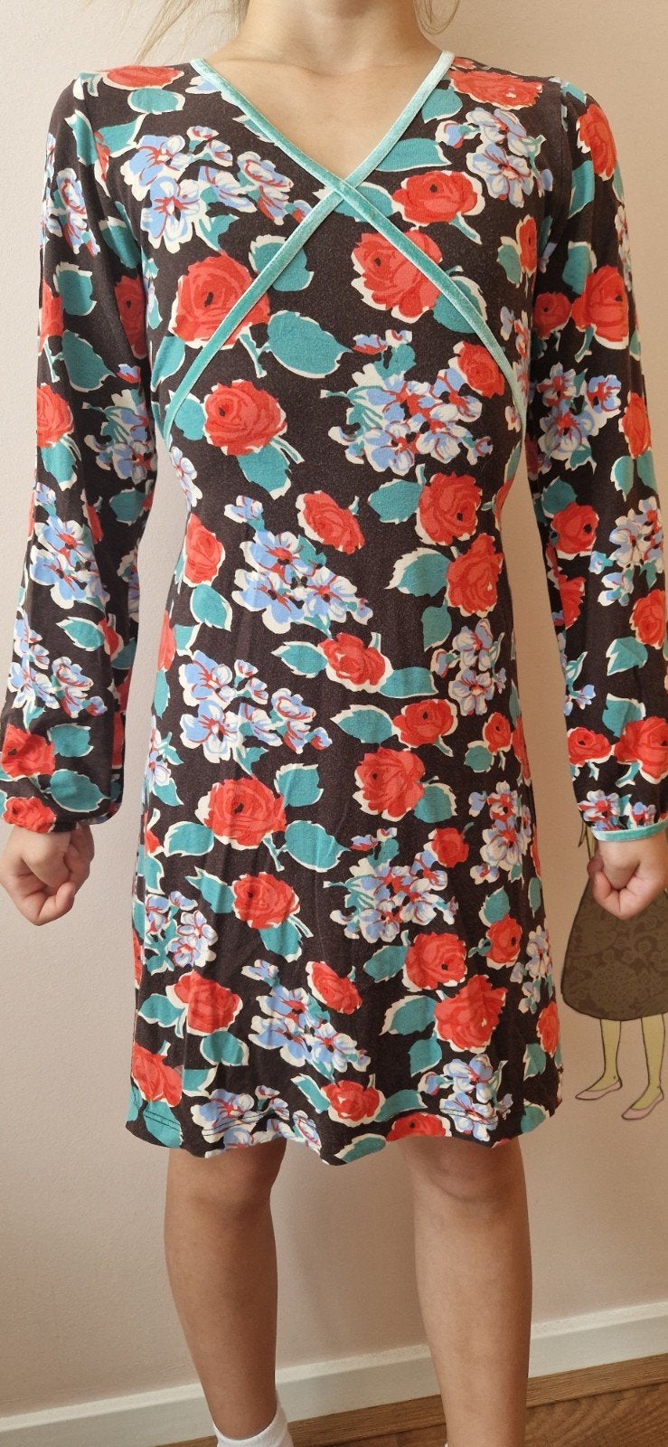 Bloemenjurk Petit Louie maat 6-8 jaar, Kinderen en Baby's, Gebruikt, Meisje, Ophalen of Verzenden, Jurk of Rok