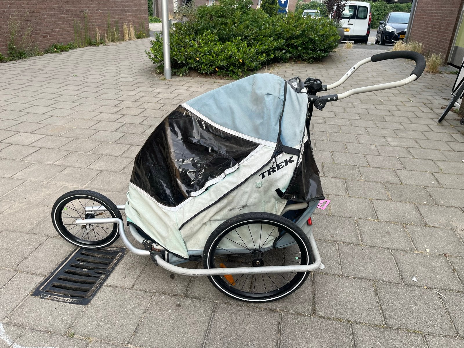 Trek fietskar / kinderfietskar Compleet Inclusief trekstang, Fietsen en Brommers, Ophalen, Gebruikt, Kinderkar, 40 tot 60 kg
