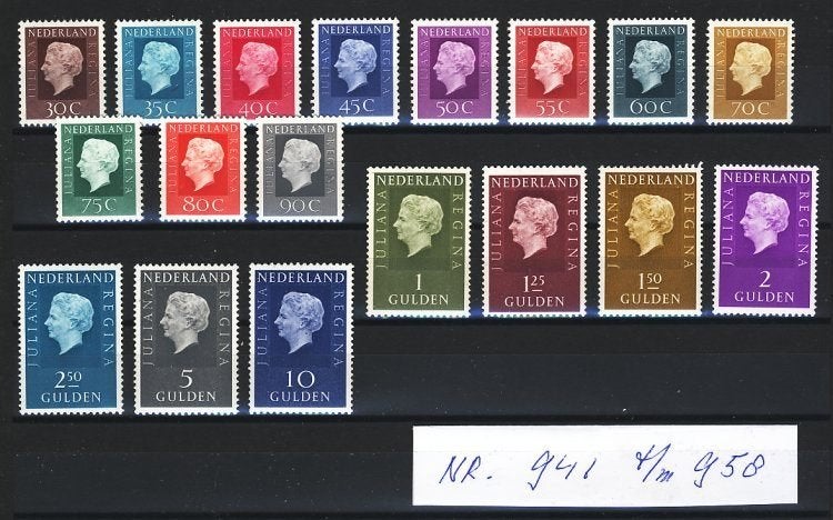 Nederland, serie 1969 nr. 941 t/m 958 postfris., Verzenden, Na 1940, Postfris