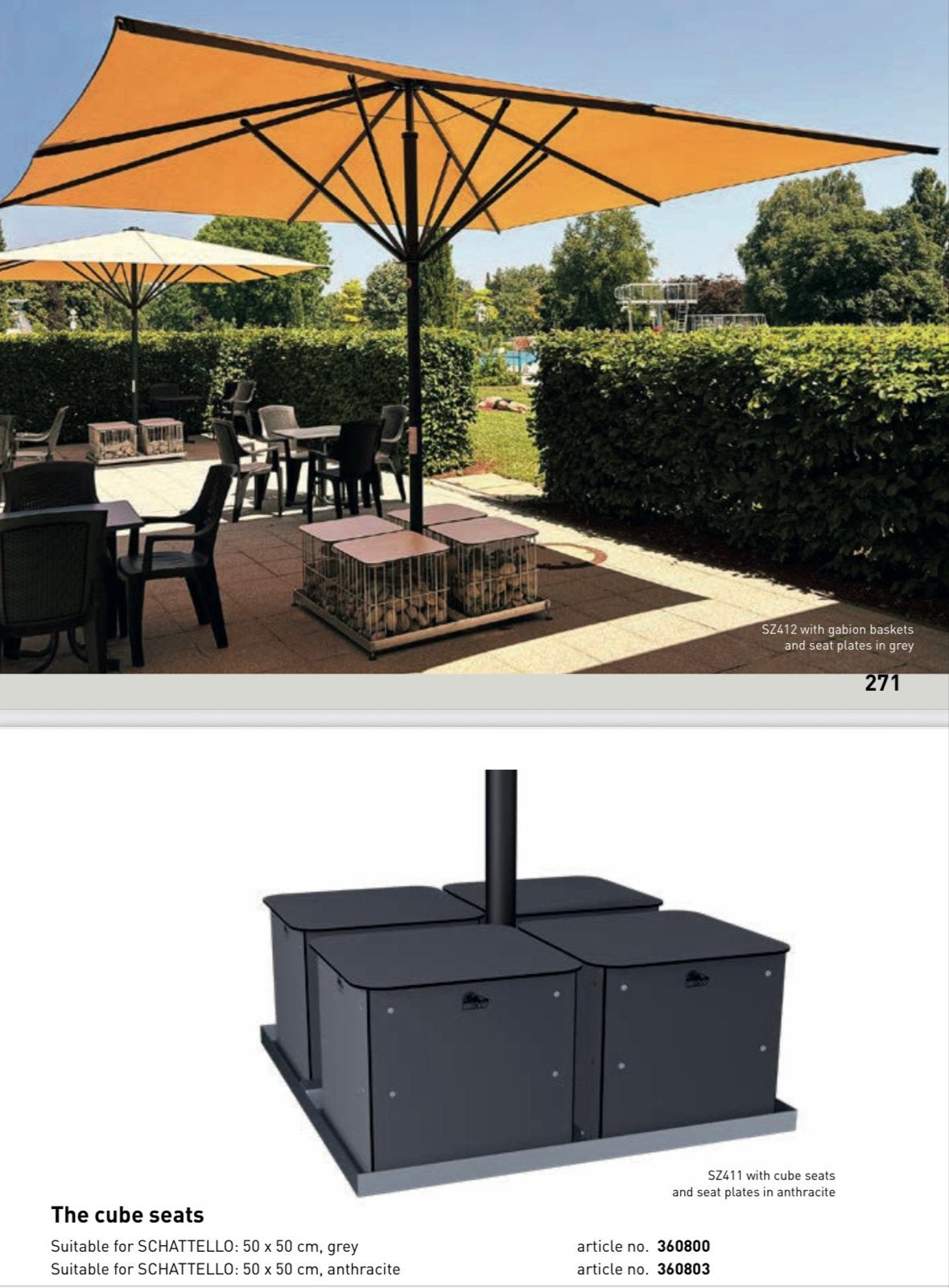 Grote parasols voor optimale schaduw in de tuin, Gebruikt, Kantelbaar, Ophalen of Verzenden, Zweefparasol