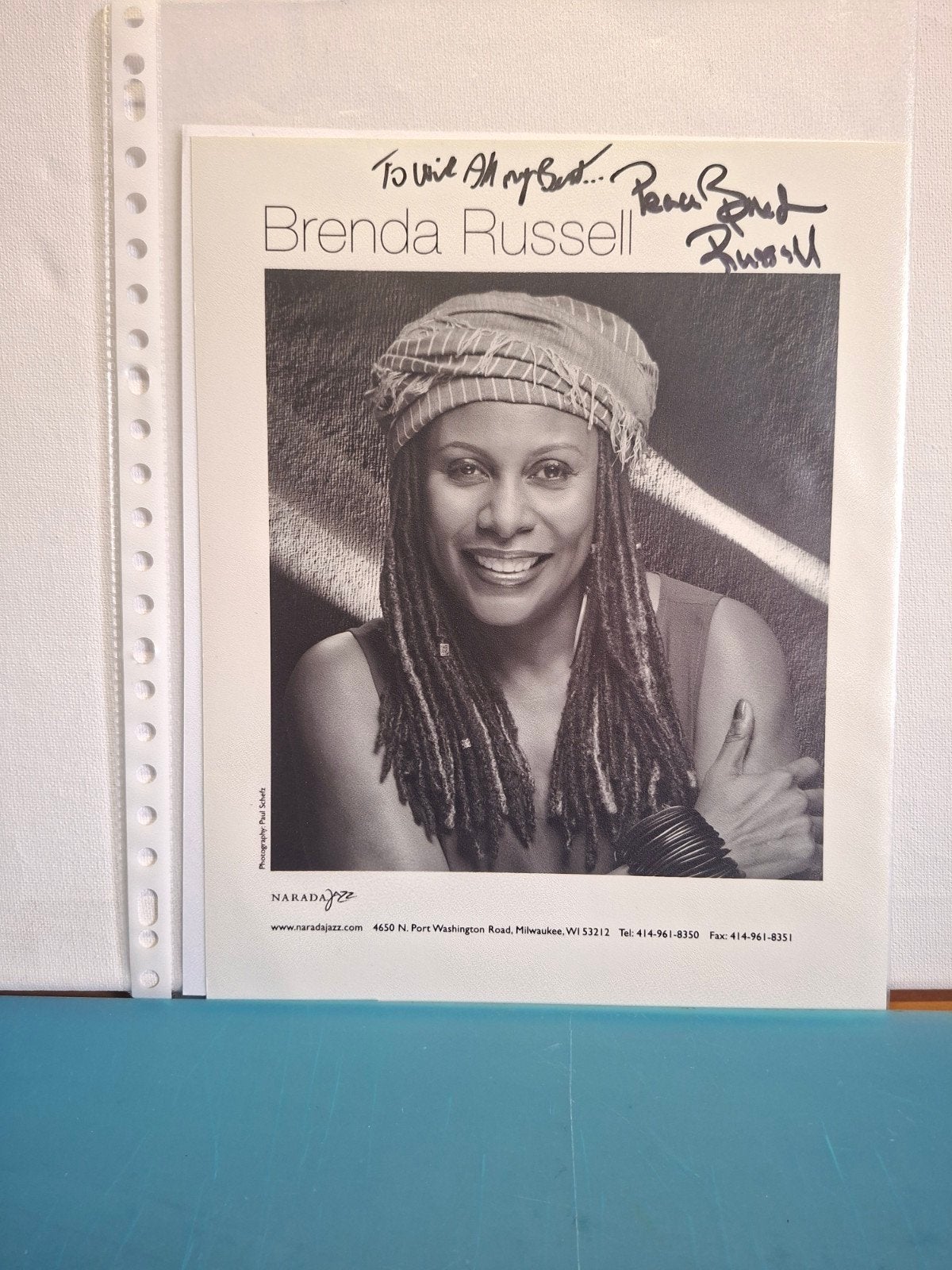 BRENDA RUSSELL SINGER-SONGWRITER USA, Verzamelen, Verzenden, Nieuw, Foto of Kaart, Gesigneerd