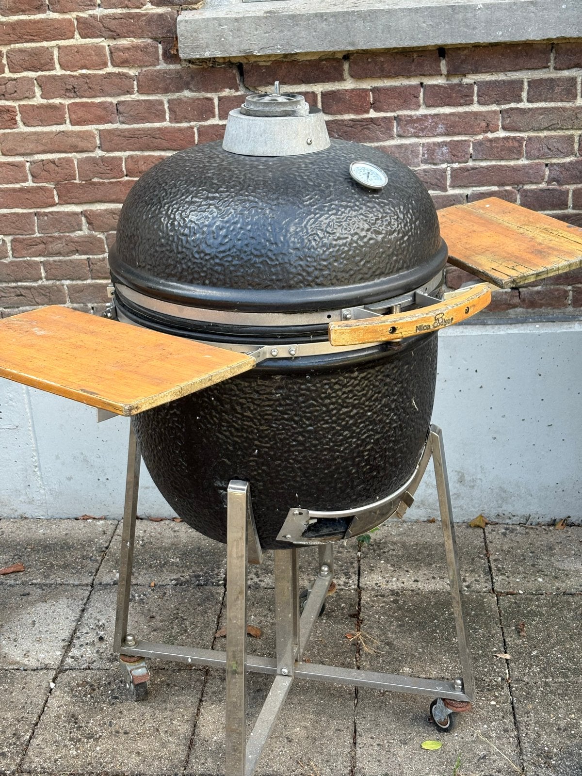 Kamado BBQ maat L - Gebruikt - donkergrijs, Tuin en Terras, Ophalen, Gebruikt