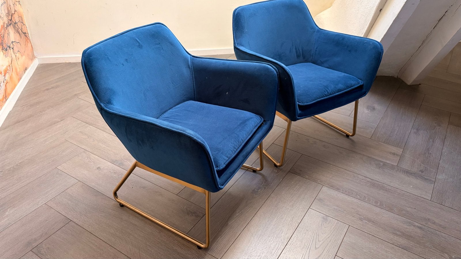 Jotex kinderstoelen - Set van 2 blauwe stoelen, Twee, Blauw, Ophalen of Verzenden, Zo goed als nieuw