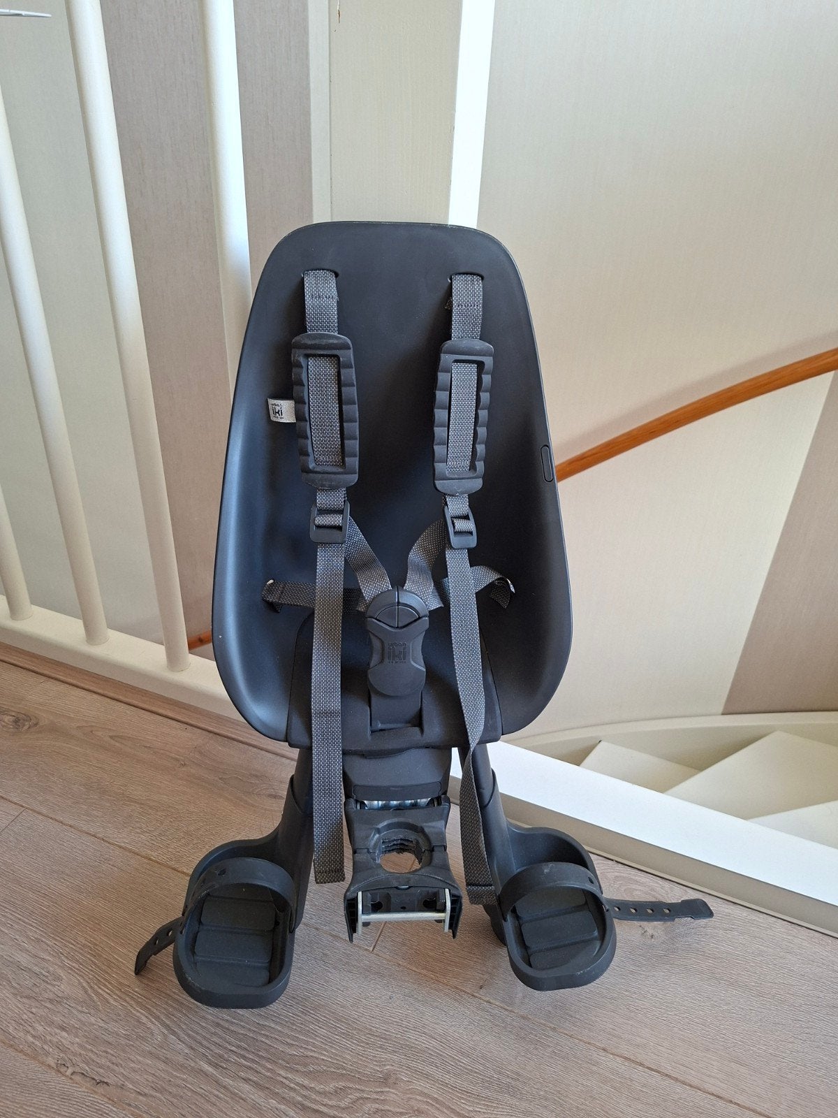 Urban Iki Voorzitje Fietszitje Grijs met Voetsteuntjes, Fietsen en Brommers, Ophalen, 0 t/m 18 kg, Voorzitje, Urban Iki