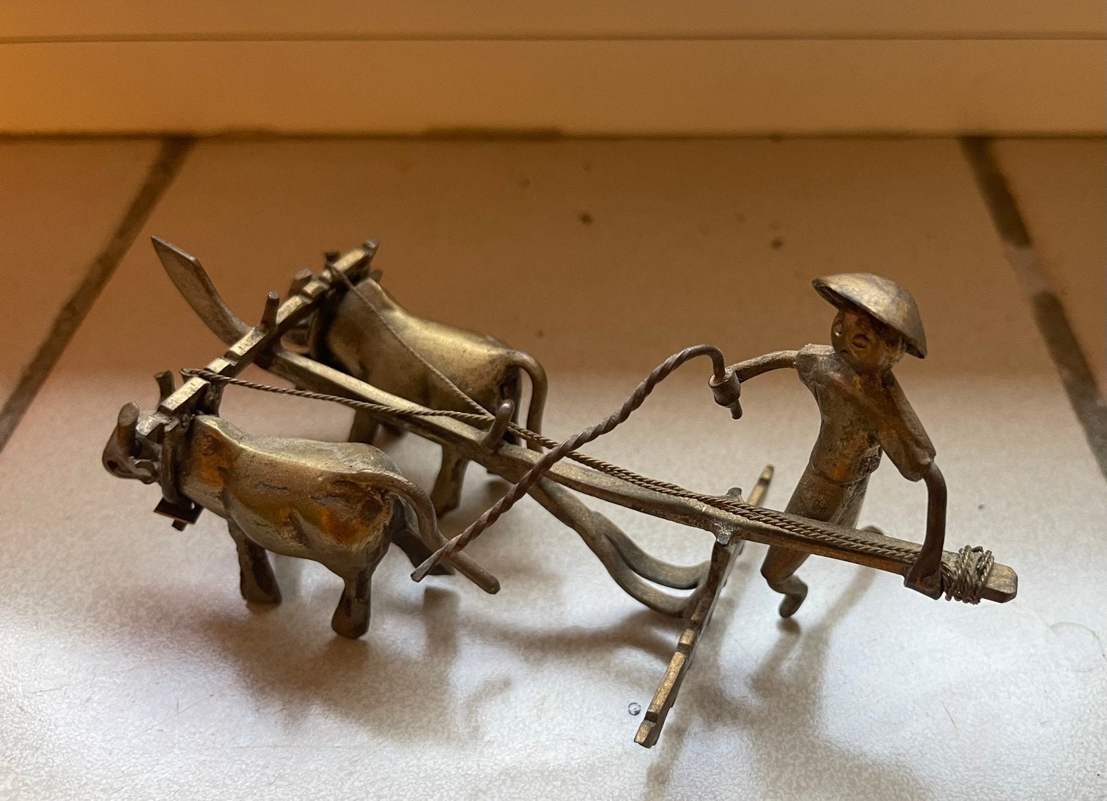 Vintage Vietnamese beeldje, messing, Ophalen of Verzenden