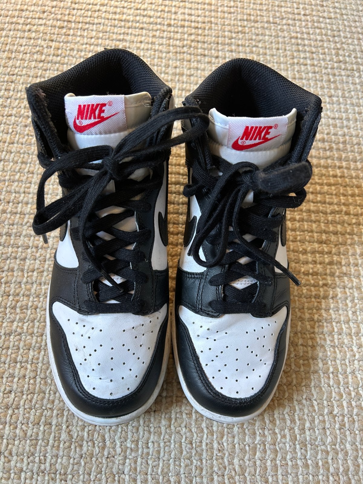 Nike Dunk High Panda sneakers - Zwart/Wit maat 37,5, Ophalen of Verzenden, Gedragen, Zwart, Sneakers of Gympen