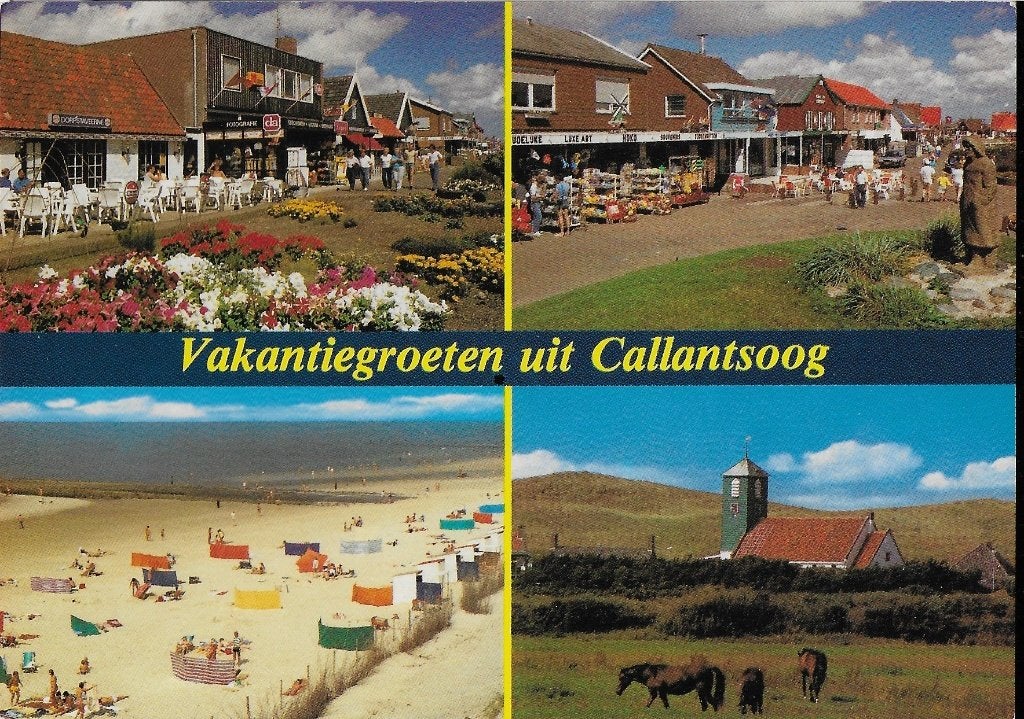 W7 Ongelopen ansichtkaart vakantiegroeten uit Callantsoog, Ophalen of Verzenden, 1980 tot heden, Ongelopen