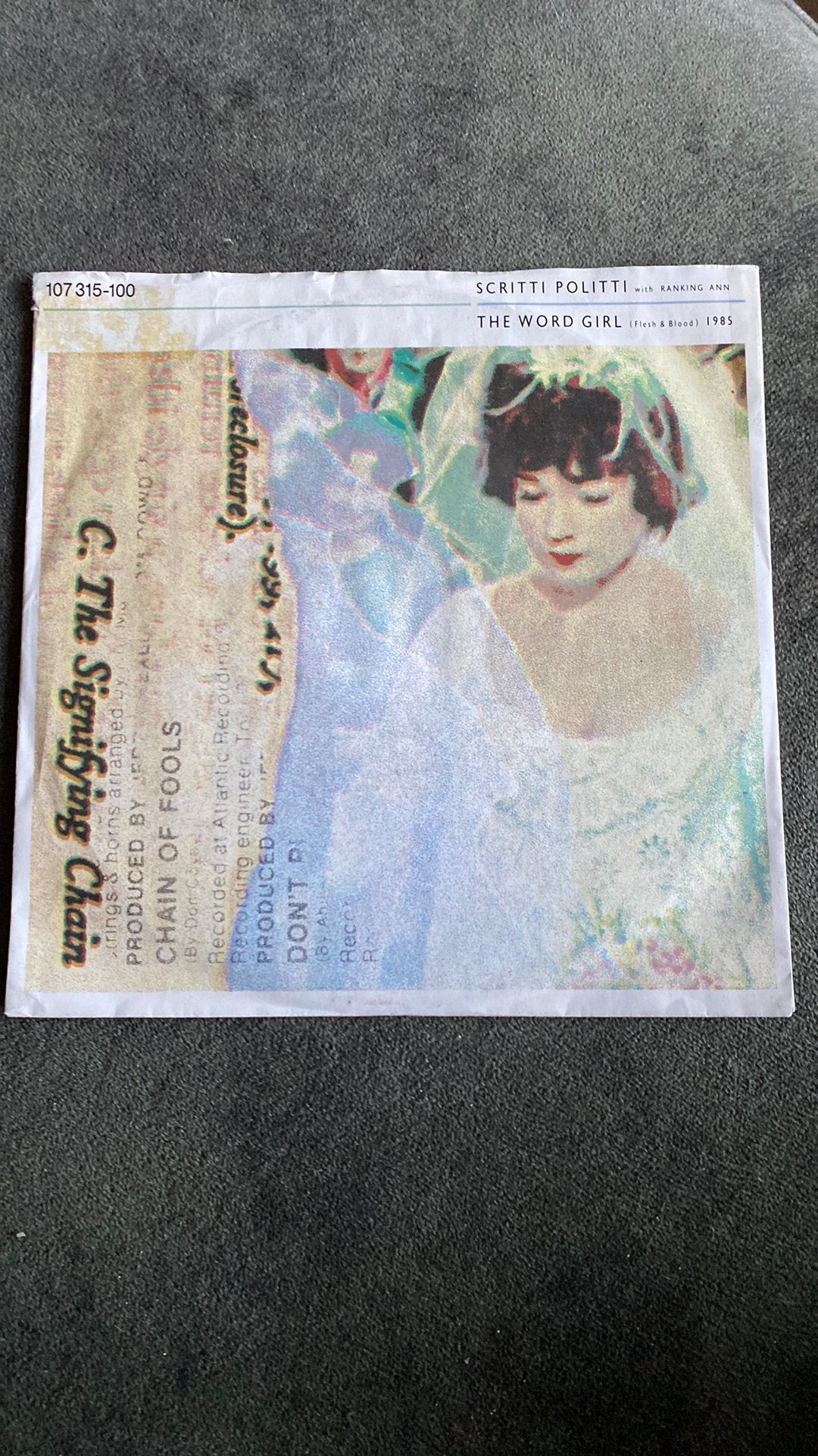 Vinyl single Scritti Politti - The word girl, Ophalen of Verzenden, Zo goed als nieuw, Pop