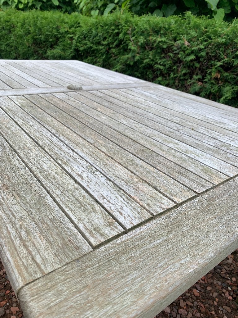Foto 3 van Robuuste hardhouten tuintafel (TEAK)