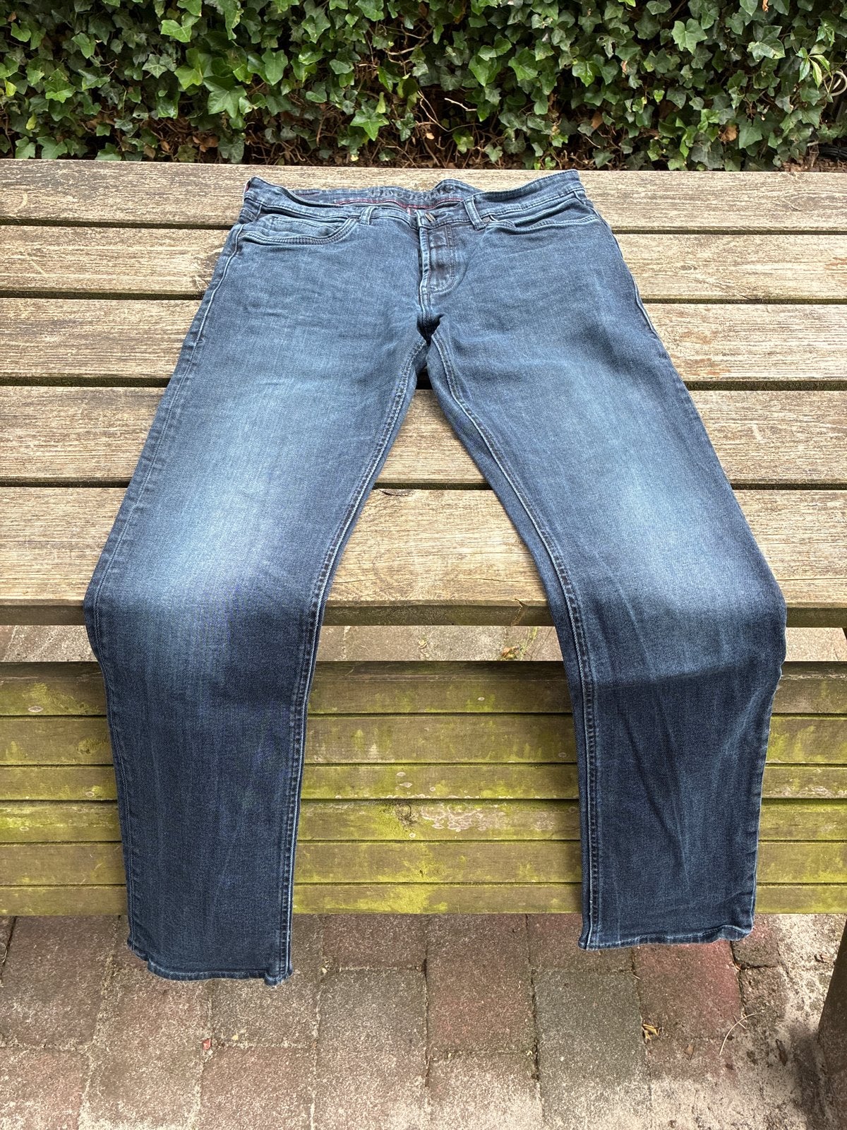 Mac jeans Arne Pipe donkere jeans maat 34-34, Ophalen of Verzenden, Gedragen, Blauw, W33 - W34 (confectie 48/50)