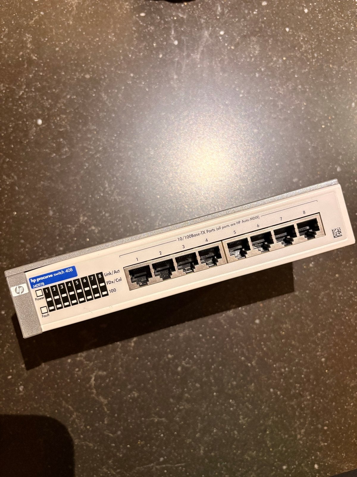 HP ProCurve Switch 408 J4097B - 8-poorts 10/100Base-TX, Computers en Software, Ophalen of Verzenden, Gebruikt