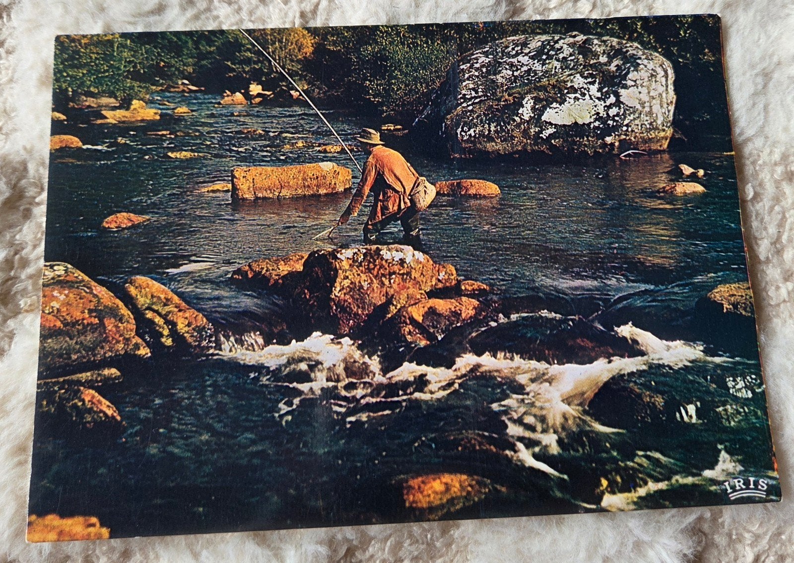 Visser in Rivier Frankrijk 1968, Verzenden, 1960 tot 1980, Gelopen, Overige thema's