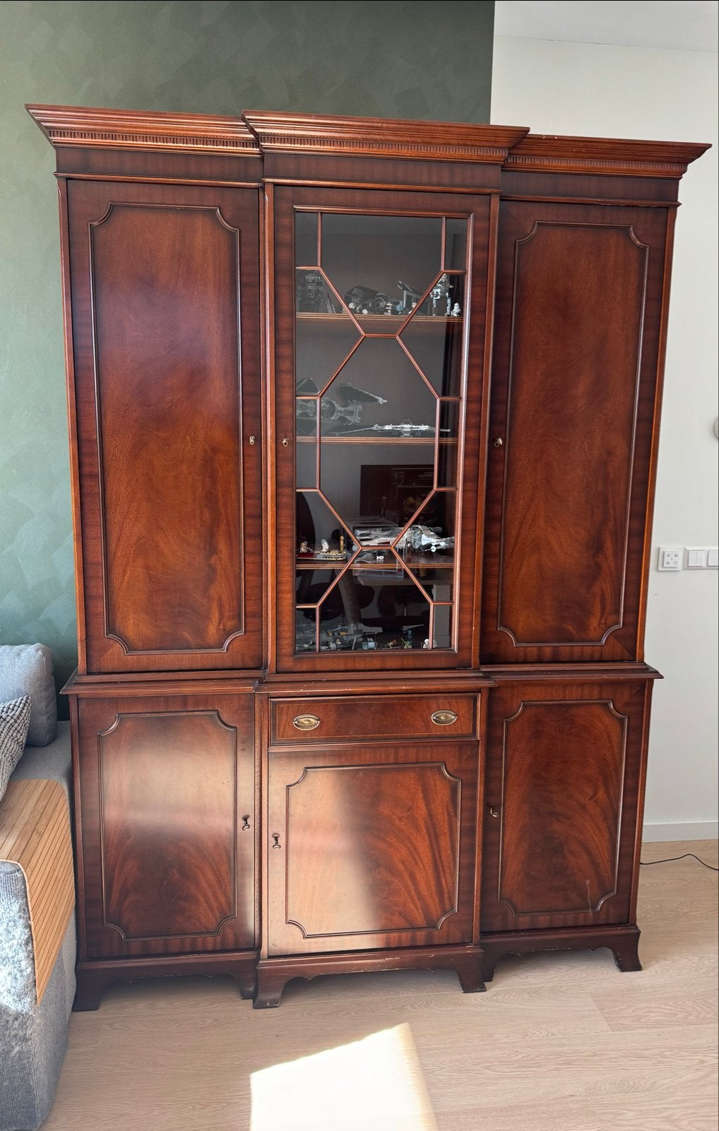 Heldense Exclusive Vitrine/Boekenkast Mahoniehout, Ophalen of Verzenden