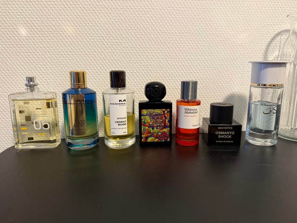 Diverse parfum te koop. Mancera, Molecule, Sun Gria en meer, Ophalen of Verzenden, Zo goed als nieuw, Parfumfles, Gevuld