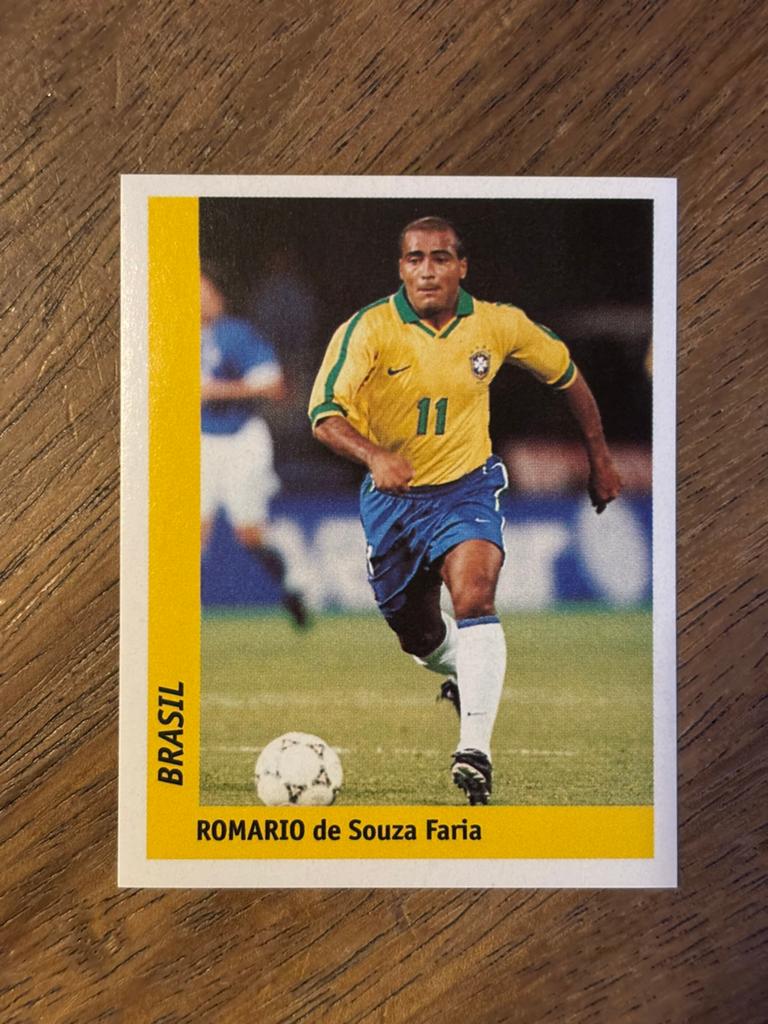 Romario de Souza Faria Sticker - World Cup France 98, Ophalen of Verzenden, Zo goed als nieuw, Buitenlandse clubs, Poster, Plaatje of Sticker