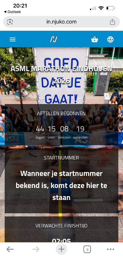 Startbewijs halve marathon eindhoven, Tickets en Kaartjes, Evenementen en Festivals, Eén persoon