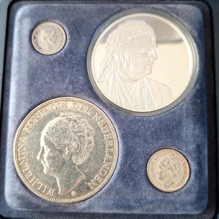 Zilveren munten set Koningin Wilhelmina, Setje, Zilver, Koningin Wilhelmina, Overige waardes