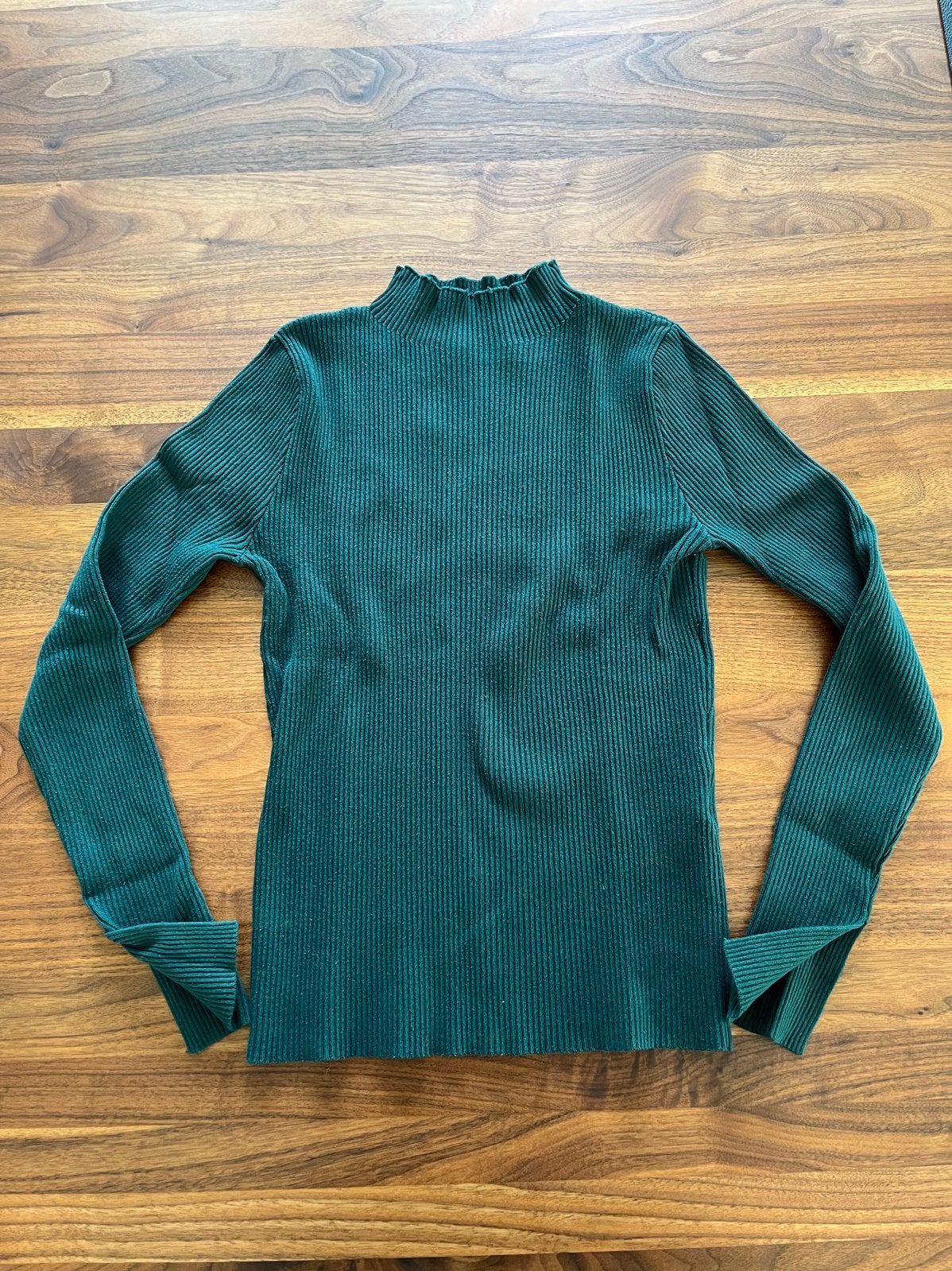 Costes Turtleneck met rib patroon - Donkergroen, Kleding | Dames, Truien en Vesten, Ophalen of Verzenden, Zo goed als nieuw, Maat 34 (XS) of kleiner