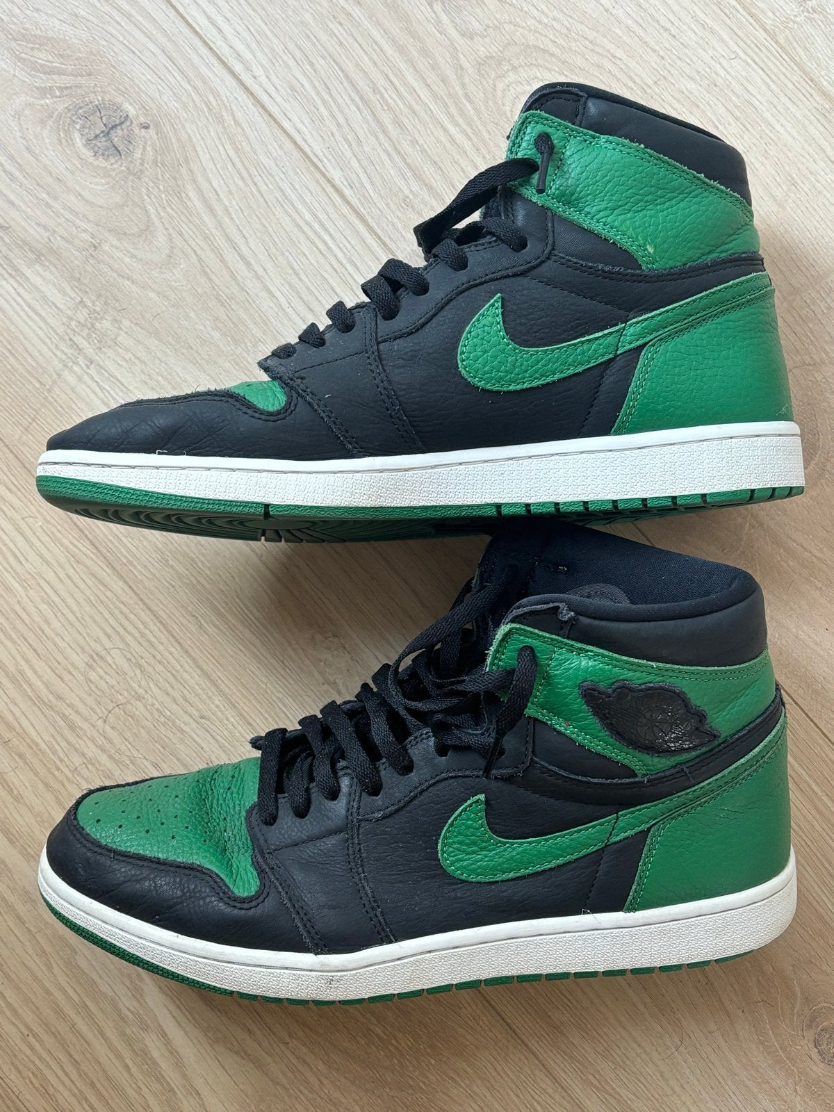 Jordan 1 Retro High Pine Green Black / Maat 46, Ophalen of Verzenden, Gedragen, Zwart, Sneakers of Gympen