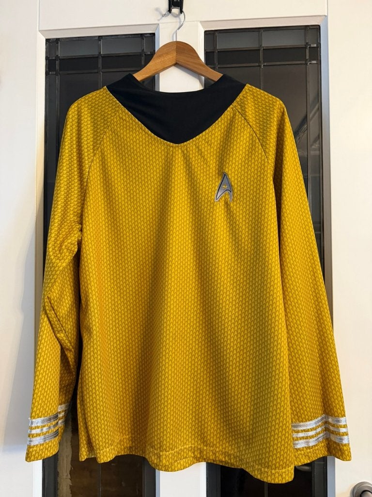 Officieel Star Trek Geel Shirt met Lange Mouwen – Maat L, Ophalen, Maat 52/54 (L), Zo goed als nieuw, Halloween