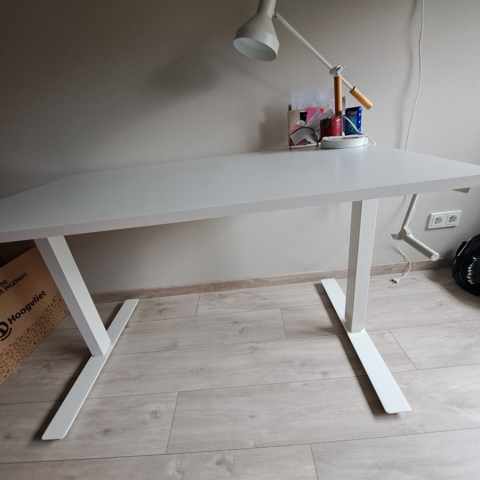 Wit bureau 1.20 x 70, 120 cm, Spaanplaat of MDF, Ophalen of Verzenden, Zo goed als nieuw