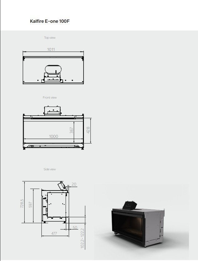 Aanbieding | Kalfire E-one 100F elektrisch - designplaten, Kalfire, Kalfire, Elektrische haard, Kalfire