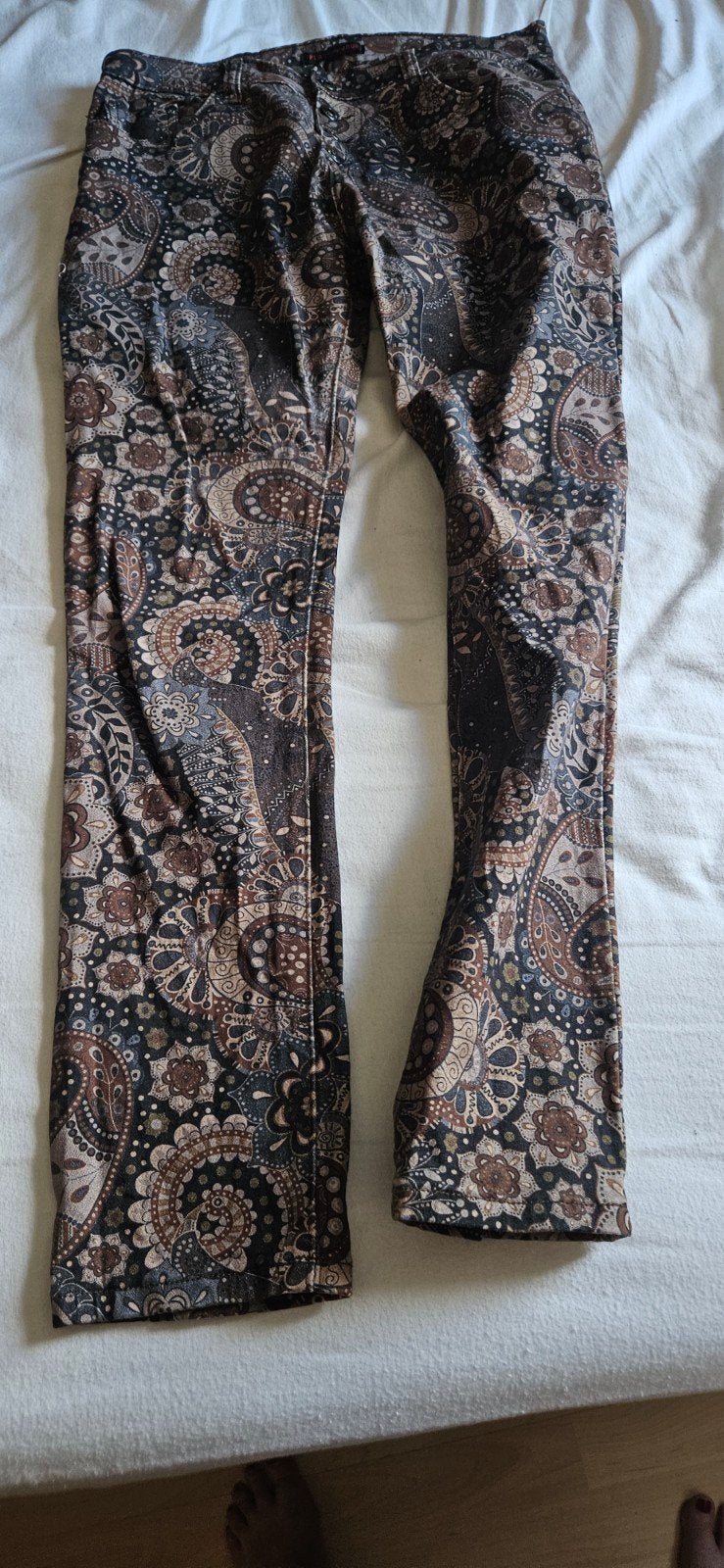 Place du Jour Vintage Paisley Broek Maat 40, Maat 38/40 (M), Place du Jour, Meerkleurig, Ophalen of Verzenden